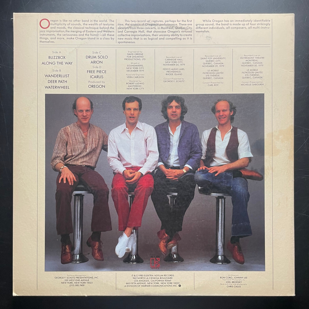 Oregon ‎– In Performance 2LP (США 1980г.)