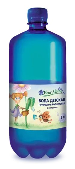 Вода детская природная родниковая, негазированная Fleur Alpine, с рождения, 1 л