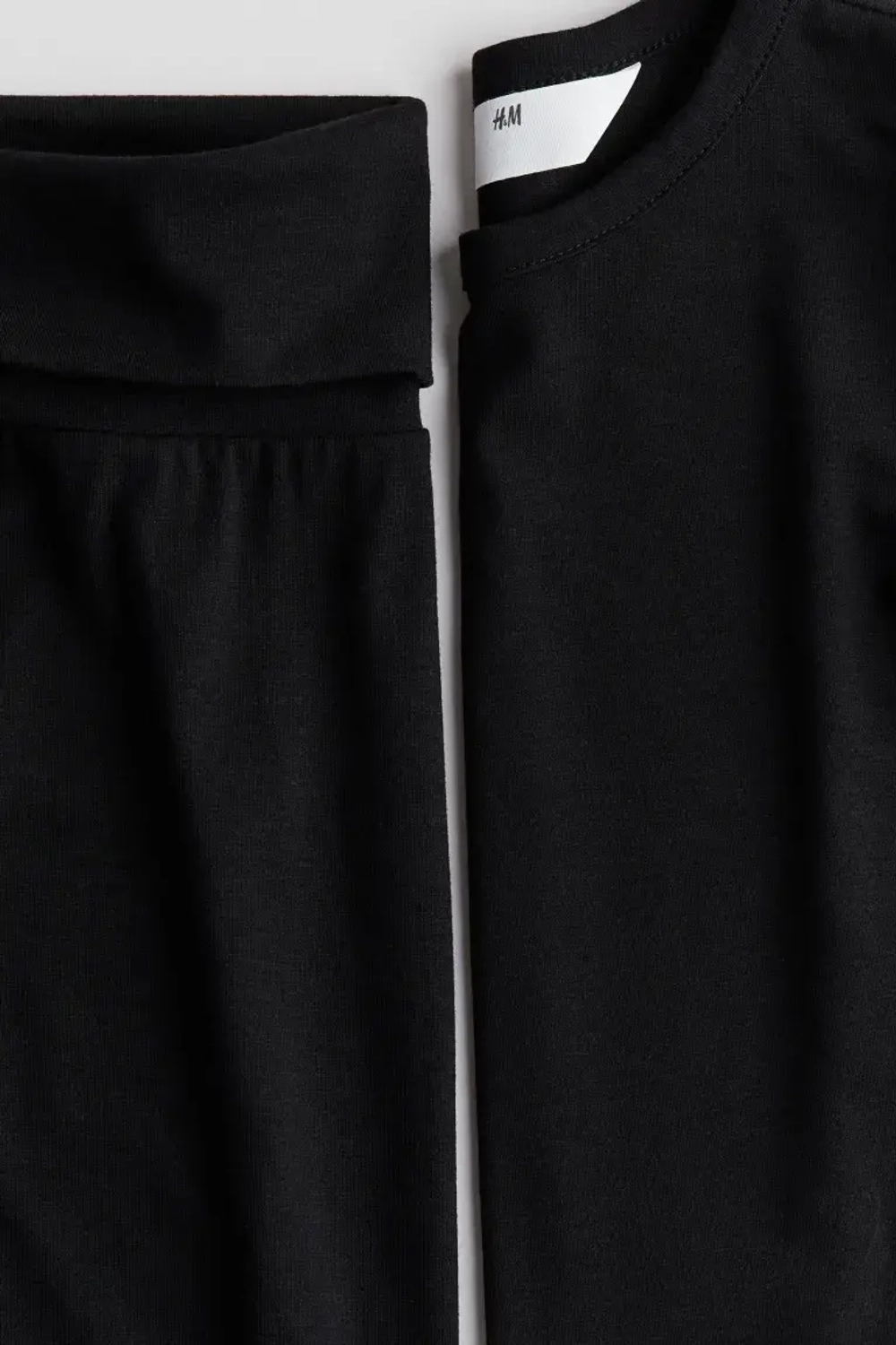 H&M Комплект из юбки и топа, черный