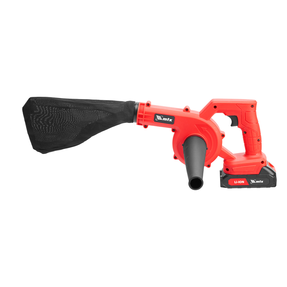 Воздуходувка-пылесос акк. портативная, LB-185, 35 м/с, 170 м3/ч, Li-Ion, 20 В // MTX