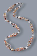 Бусы из кварца, микс камней, длина 70 см