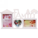 Фоторамка-коллаж 45*25см «Семья», цвет белый, на 3 фото, пластик