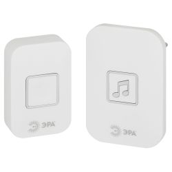 Звонок дверной ЭРА C98 беспроводной, от сети, белый, 60 мелодий | Электрозвонки беспроводные