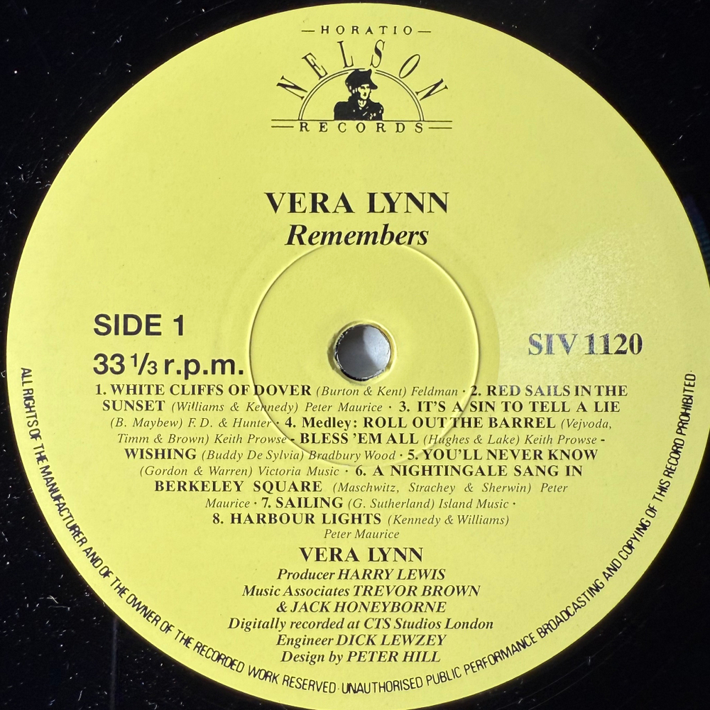 Vera Lynn ‎– Remembers (Англия 1984г.)