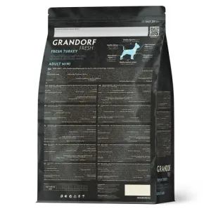 Уценка! Повр.упак. / Сухой корм GRANDORF Fresh Dog Adult Mini Turkey&Sweet Potato для собак мелких пород из свежего мяса индейки с бататом