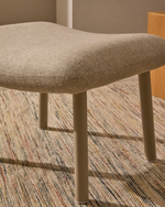 Пуф Inari бежевого цвета и стали с бежевой отделкой