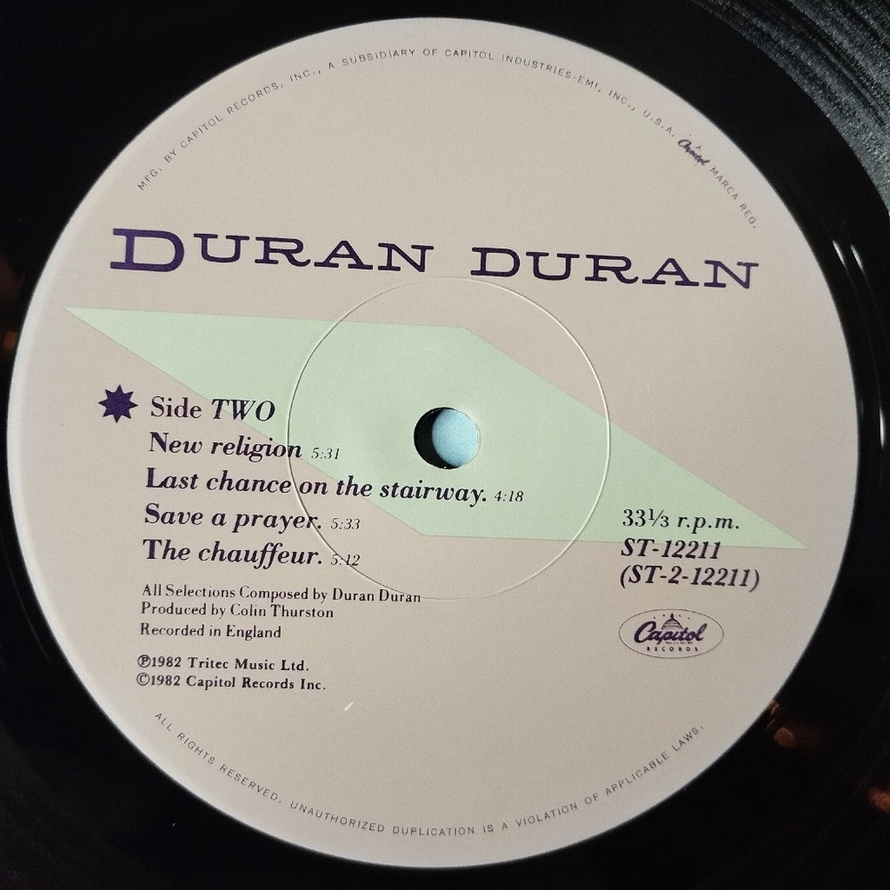 Винтажная виниловая пластинка LP Duran Duran Rio (USA 1982) My Own Way