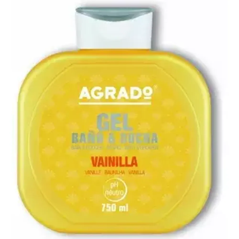 AGRADO 750мл Гель д/ванн и душа VANILLA/ВАНИЛЬНЫЙ*8 желтый