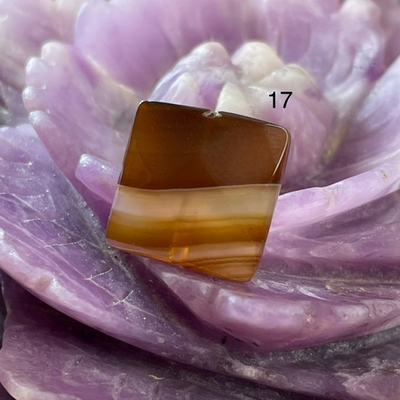 54607  Агат Бусина квадрат 15мм огр