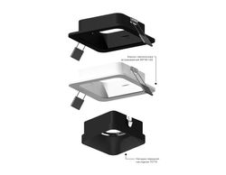 Ambrella Корпус светильника встраиваемый для насадок 70*70mm MR16 Корпуса 70x70mm C7901