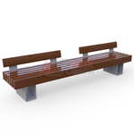 Скамейка Тобол с двумя спинками