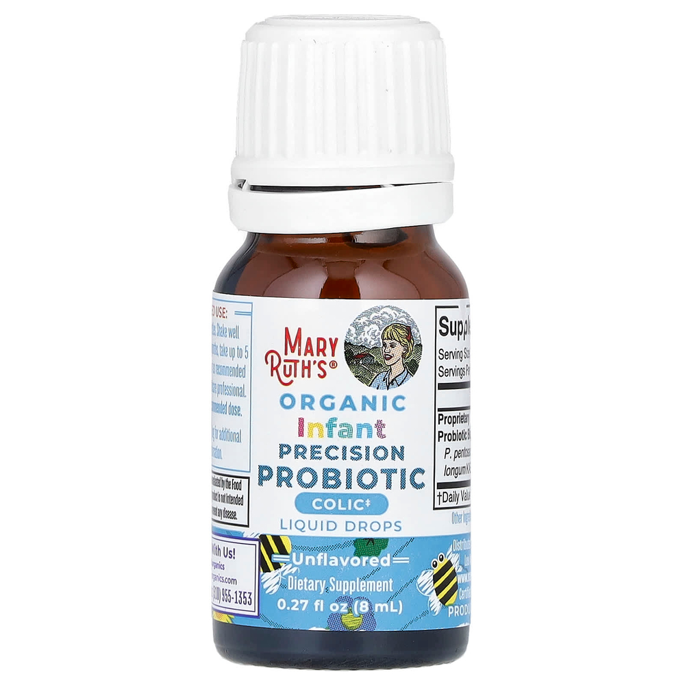 MaryRuth's, Органический прецизионный пробиотик для младенцев, жидкие капли, для новорожденных, без добавок, 1 млрд КОЕ, 8 мл (0,27 жидк. унц.)