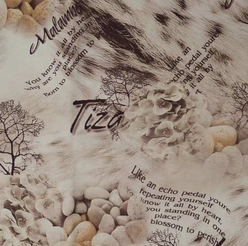 TIZA 1 мебельная ткань велюр бежевый с рисунком, 1,4 м