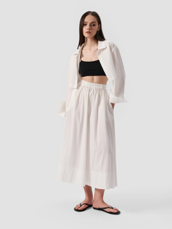 ЮБКА НА РЕЗИНКЕ С ШИРОКИМ НИЗОМ