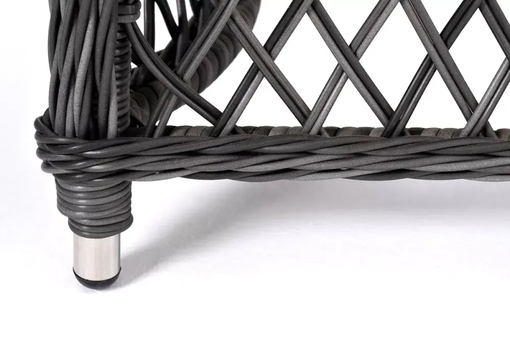 "Катания" обеденная группа плетеная на 6 персон, цвет графит