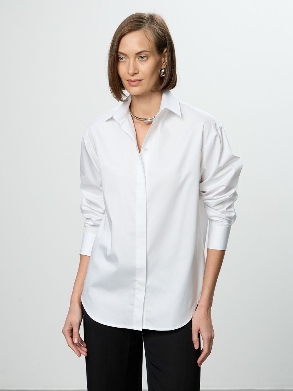 Рубашка Хельсинки белый хлопок