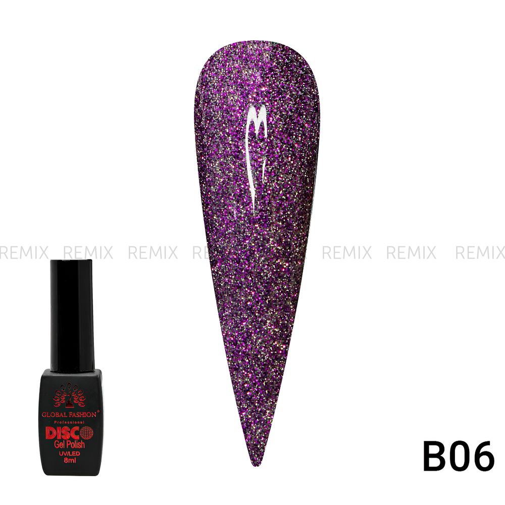 Гель лак Disco Gel Polish, Global Fashion, светоотражающий, 8 мл
B06