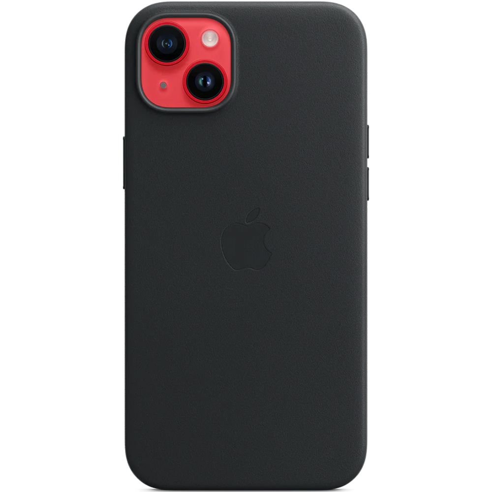 Кожаный чехол с поддержкой MagSafe Apple Leather Case для iPhone 14 Plus, Midnight (Темная ночь)