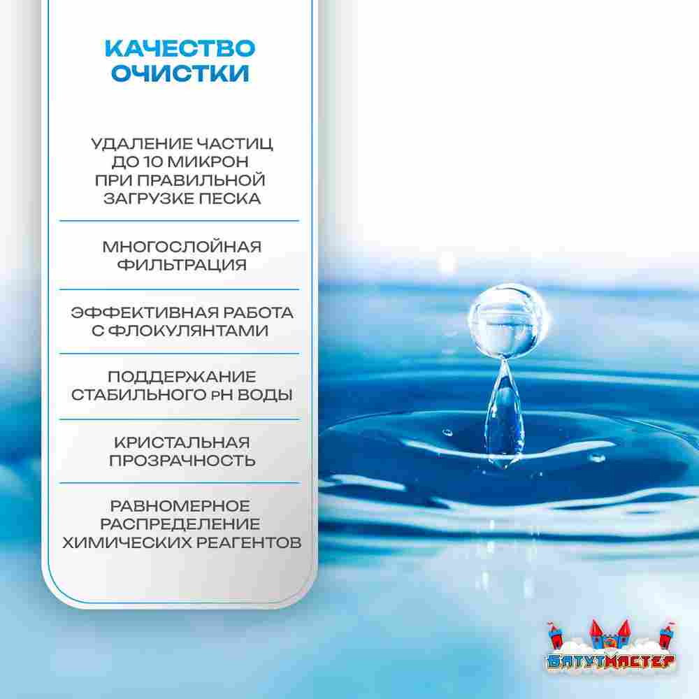 Песочный фильтр для бассейна до 128 м³ с насосом ESP1.2HP, до 133 кг песка, 16,0 м³/ч, WL-ADG650E