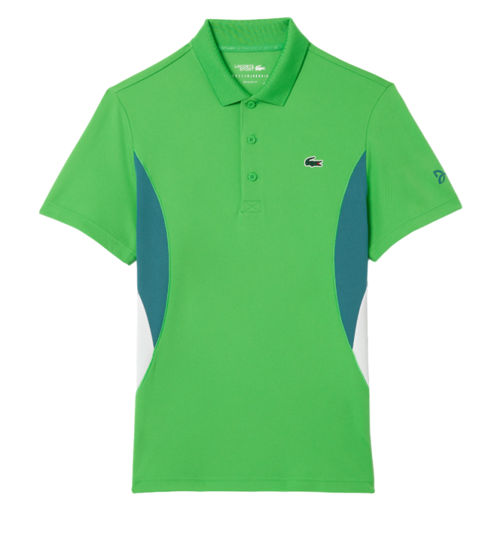 Мужское теннисное поло Lacoste Tennis x Novak Djokovic Ultra-Dry Polo - green