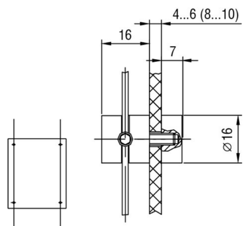 Держатель ТС 4.01 (01)  серебро зеркальное