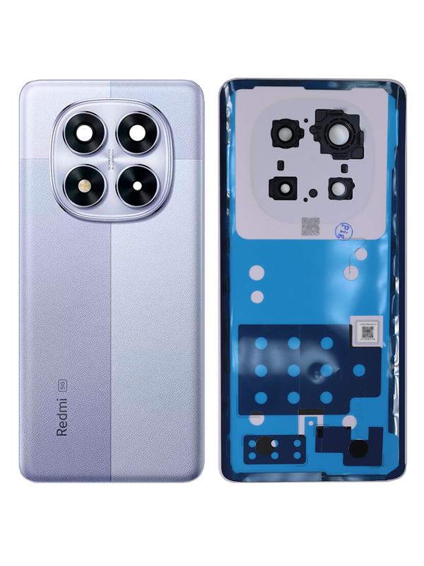 Задняя крышка для Xiaomi Redmi Note 14 Pro 5G фиолетовая (Aurora Purple) со стеклом камеры