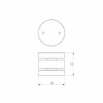 Slim Magnetic Коннектор круглый шарнирный для накладного шинопровода чёрный 85010/00