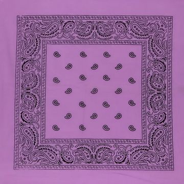 Бандана розовая с чёрными капельками (019)