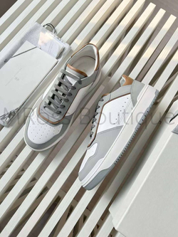 Мужские кроссовки Brunello Cucinelli серо-белого цвета