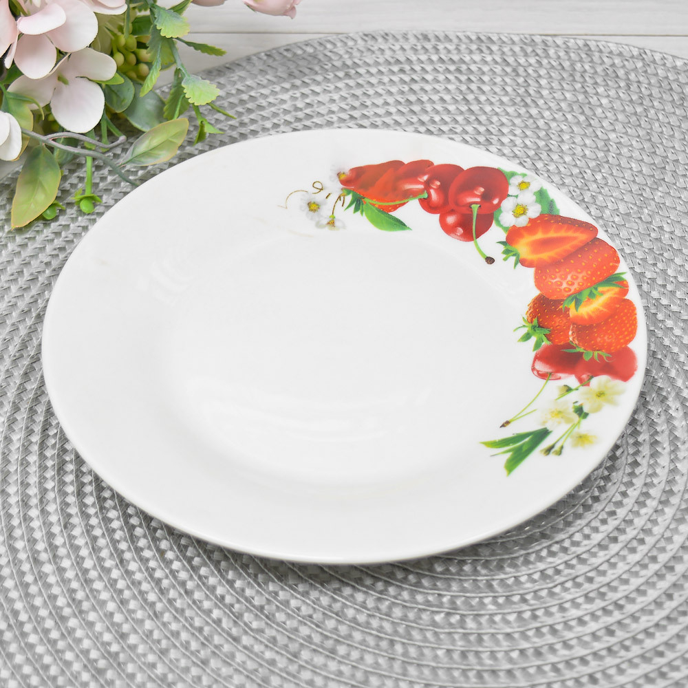 Тарелка мелкая 17,5см Ягодное лето (эконом) 84793