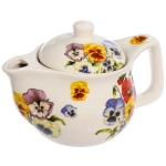 Чайник заварочный керамический 350мл с ситом «Фиалки»