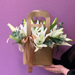 Крафт сумочка с лилиями #69