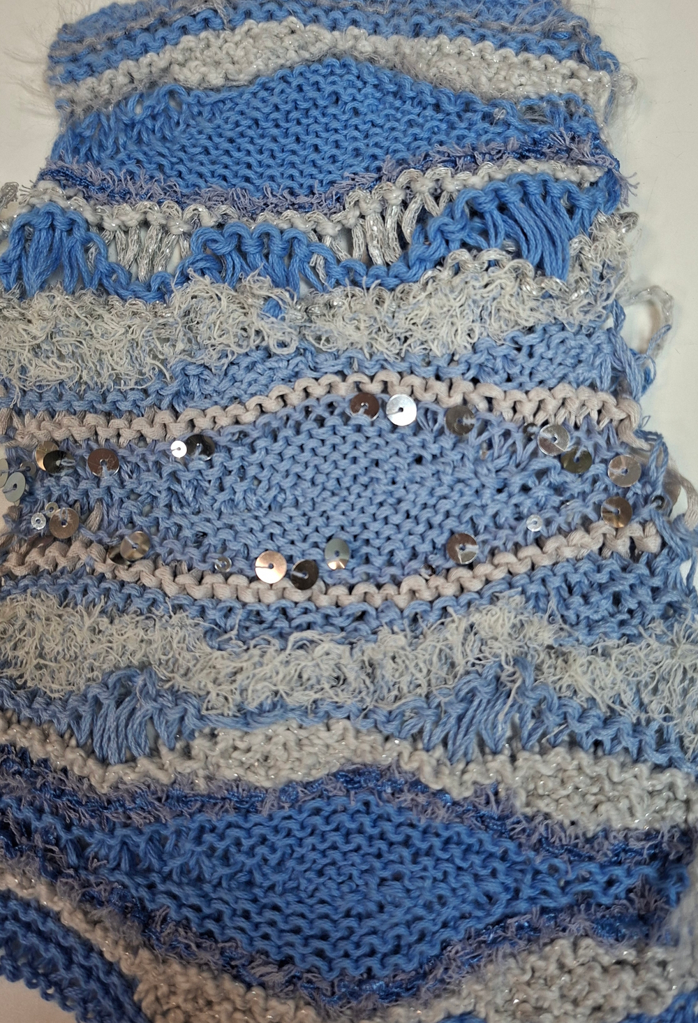 Набор летний итальянской фантазийной пряжи для топа, футболки "ОТРАЖЕНИЕ"; состав: хлопок, вискоза, бамбук, фибра, люрекс, пайетки. Общий вес: 550гр MP