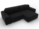 Диван угловой Лига-029 МИКРОВЕЛЬВЕТ Черный