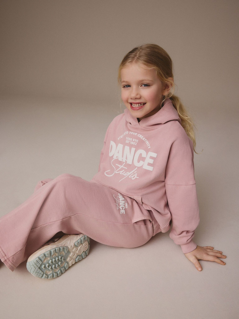 Джоггеры широкие для девочки Next AG5-910, Розовый