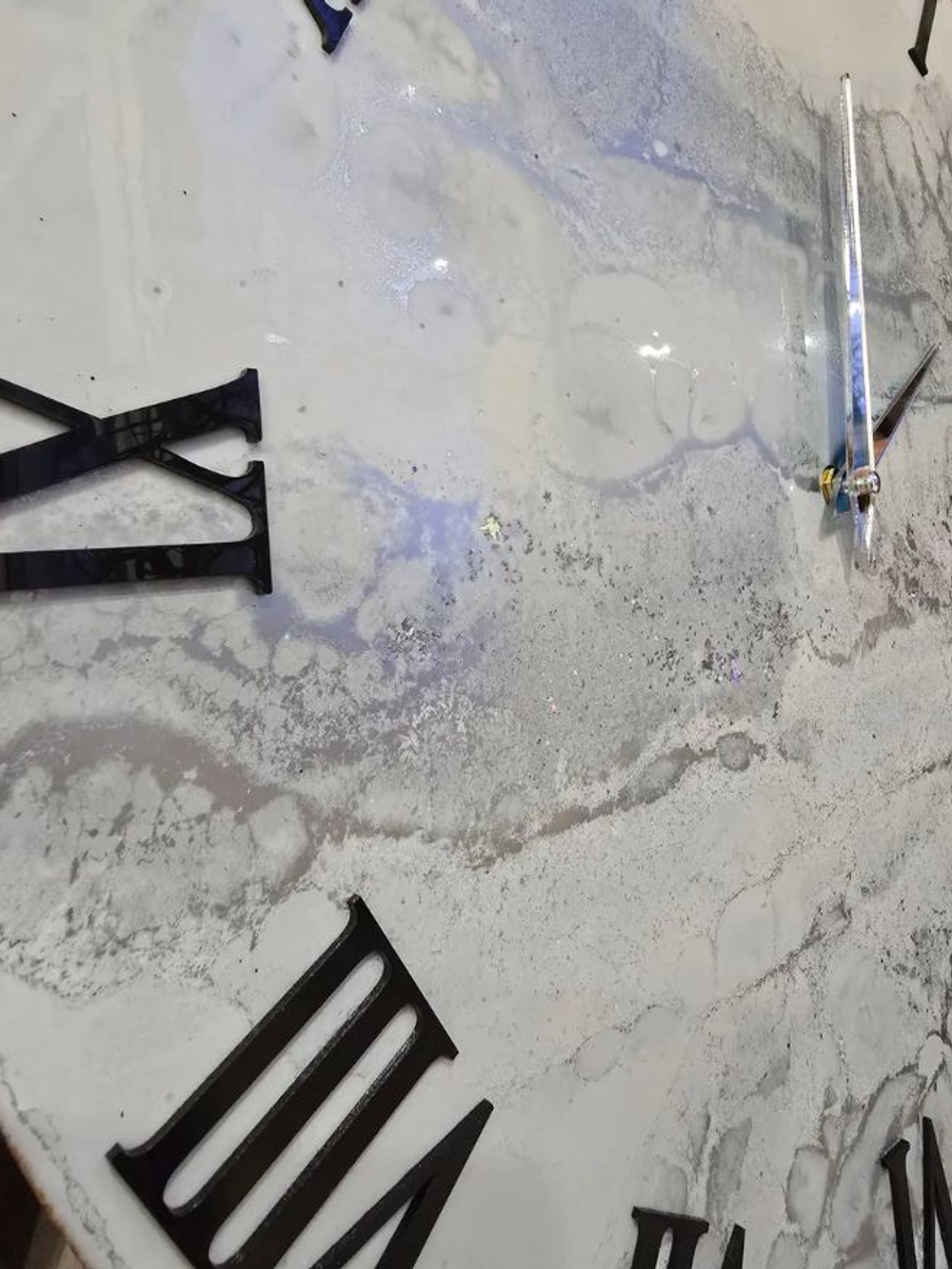 Часы настенные "Серебро" подарочные ручной работы