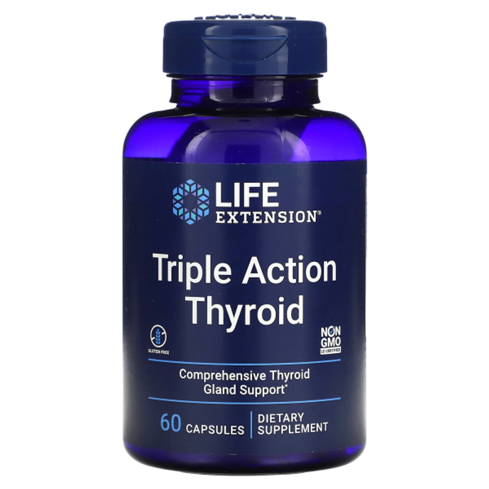 Life Extension Triple Action Thyroid 60 capsules , Комплекс для щитовидной железы