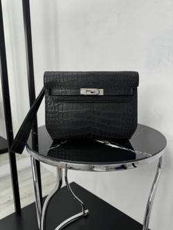 Сумка через плечо Hermes Kelly Depeches 25 из кожи крокодила