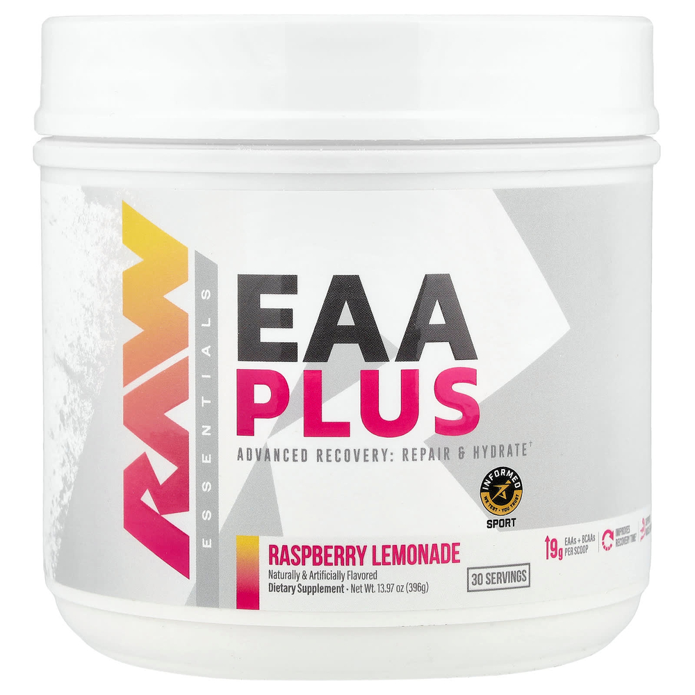 Raw Nutrition, Essentials, EAA Plus, малиновый лимонад, 396 г (13,97 унции)
