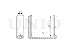 Радиатор отопителя UNIO RAD-20062