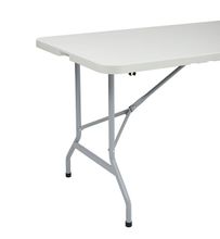 Стол-книжка пластиковый разборный бело-серый