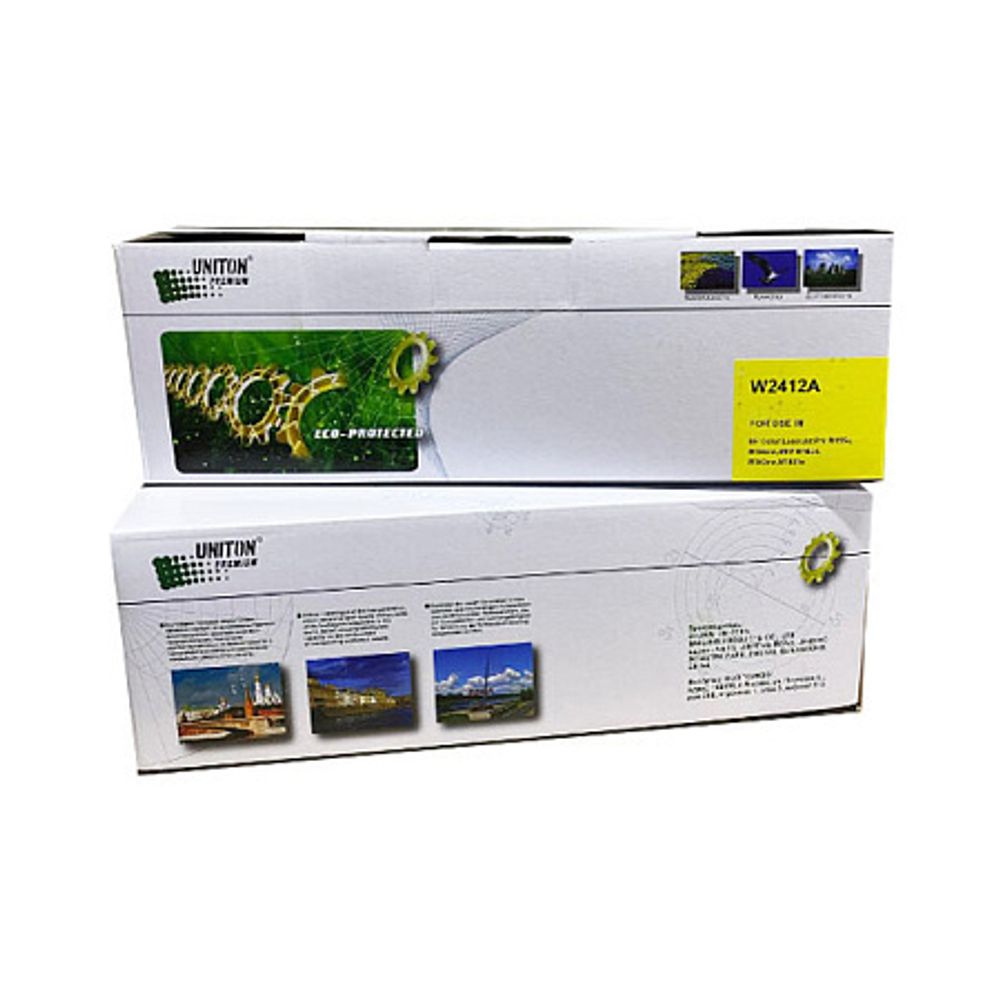 Картридж для HP M155/MFP M182/M183 W2412A yellow (без ЧИПА) UNITON Premium GREEN