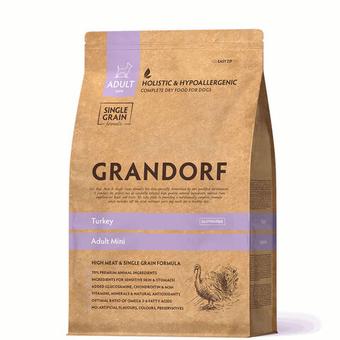 Сухой корм GRANDORF DOG Turkey MINI с индейкой для взрослых собак мелких пород 3кг