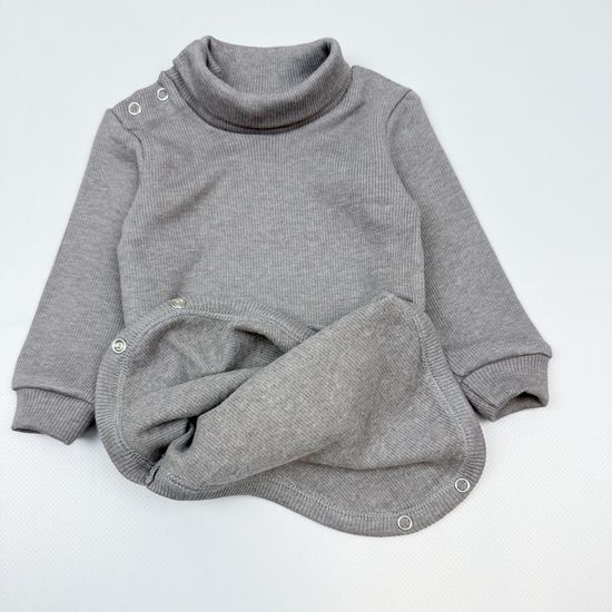 Боди-водолазка из кашкорсе, Серый туман