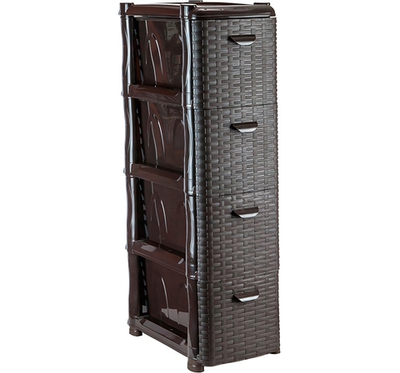 Комод-тумба узкий РОТАНГ (4 секции)