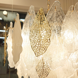 Люстра Cloyd SENEGAL-A C15 / Ø60 см - с золотыми листьями - золото (арт.10366)