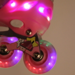 Коньки роликовые раздвижные Happy Star 668AT в наборе: шлем, защита, размер S (29-33), розовый