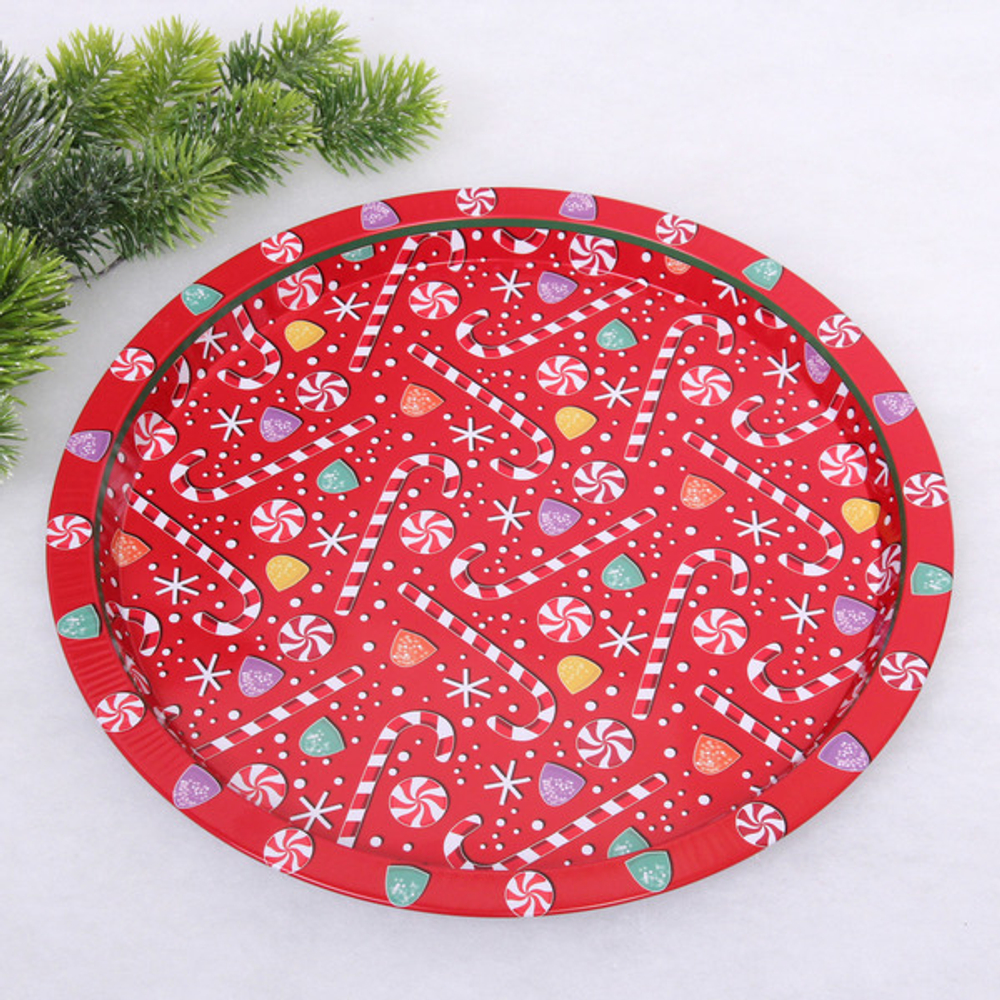 Поднос жестяной 32см «Сладкие леденцы»