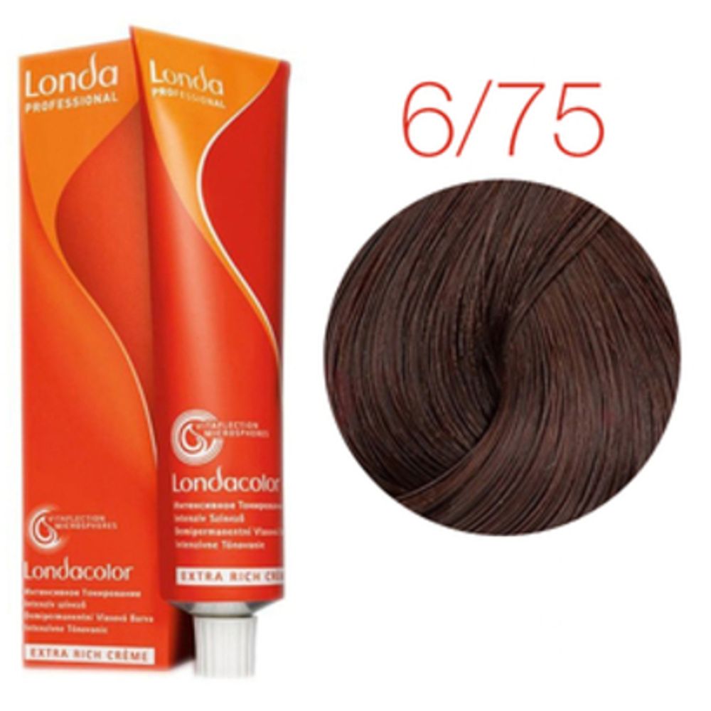 Londa Color инт.тонирование, 6/75 темный блонд коричнево-красный, 60мл