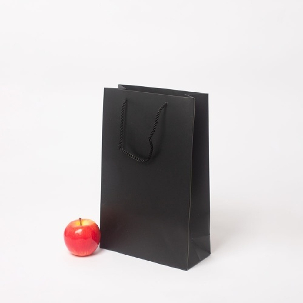 Пакет 23x36x10, черный, картон VIP